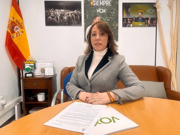 La portavoz de Vox Móstoles, Nieva Machín