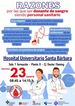 Jornada de donación de sangre en el Hospital de Soria.