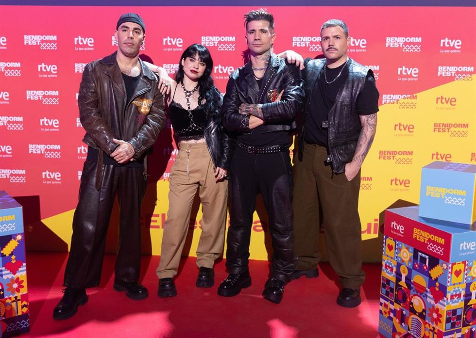 Archivo - El grupo KITAI posa durante la presentación de las canciones seleccionadas para participar en el Benidorm Fest 2026, a 18 de diciembre de 2025, en Madrid (España). El Bendiorm Fest 2026 seguirá celebrándose, sin relación directa con Eurovisión