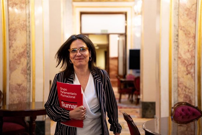 Archivo - La vicepresidenta tercera de la Mesa del Congreso, Esther Gil, a su llegada a una reunión de la Mesa del Congreso de los Diputados, a 13 de mayo de 2025, en Madrid (España).