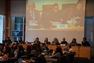 La ministra de Juventud e Infancia, Sira Rego, en el VII Examen del Comité de Derechos del Niño a España.