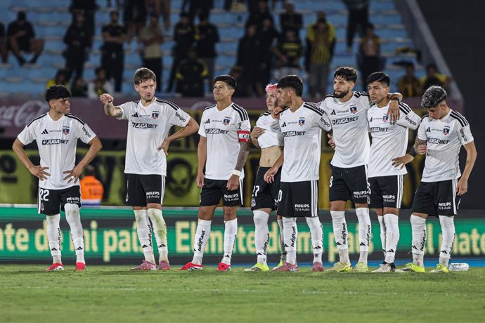 Futbol, Penarol vs Colo Colo Partido amistoso, Serie Rio de la Plata Los jugadores de Colo Colo durante un partido amistoso disputado en el estadio Centenario de Montevideo, Uruguay. 21/01/2026 Gaston Britos/Focouy/Photosport  Football, Penarol vs Colo