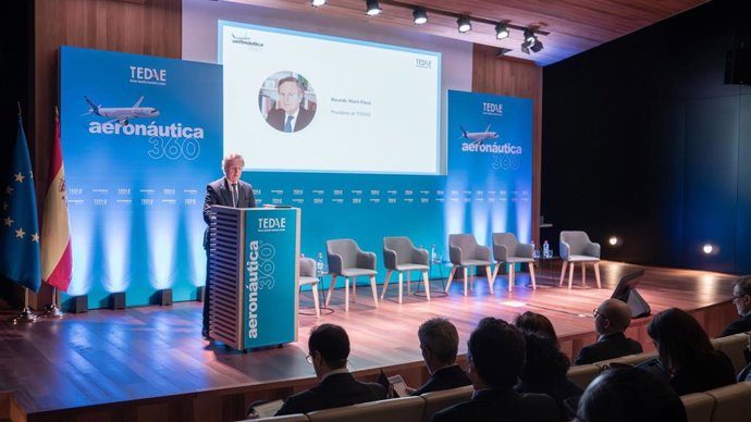 El presidente de TEDAE durante la jornada 'Aeronáutica 360: impulsando hoy la aviación del mañana'