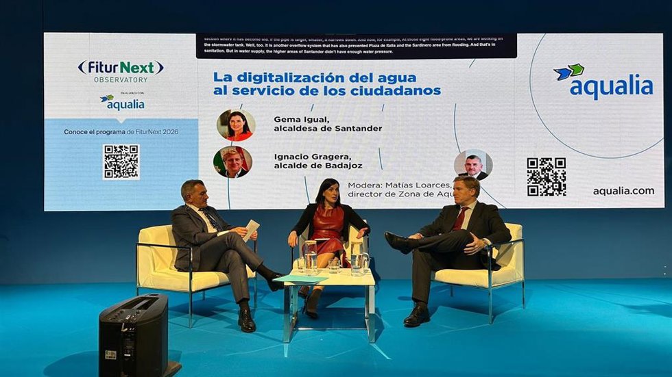 La alcaldesa, Gema Igual, ha expuesto hoy en FiturNext el modelo de Santander para digitalizar la gestión del agua al servicio de los ciudadanos