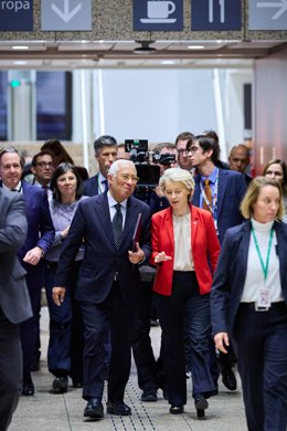 El presidente del Consejo Europeo, António Costa, y la presidenta de la Comisión Europa, Ursula von der Leyen.
