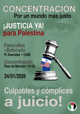 Pasacalles, batucada y concentración a favor de Palestina