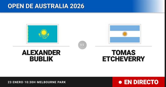 Alexander Bublik - Tomas Etcheverry: resumen y estadísticas del partido de Dieciseisavos de final de Australian Open ATP