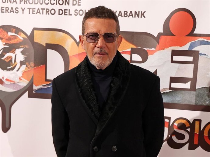 Antonio Banderas durante el estreno del musical 'Godspell' en el Teatro Pavón de Madrid