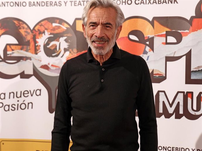 Imanol Arias durante el estreno del musical 'Godspell' en el Teatro Pavón