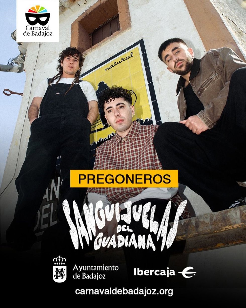 Sanguijuelas del Guadiana, pregoneros del Carnaval de Badajoz 2026.