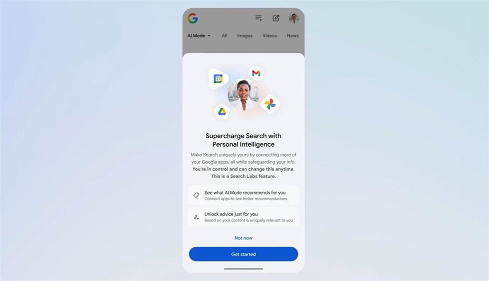 Nueva función de Inteligencia Personal en el Modo AI de la búsqueda de Google.