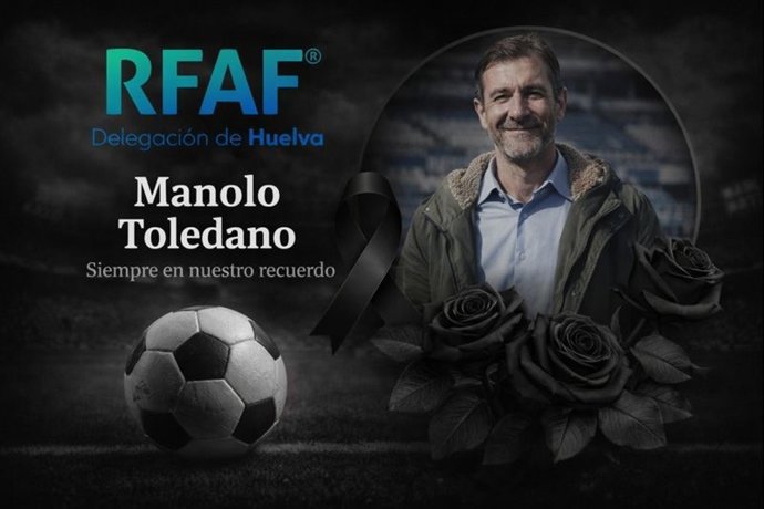Luto en el mundo del fútbol onubense por la muerte de Manolo Toledano.