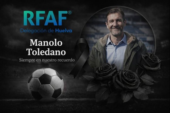 Luto en el mundo del fútbol onubense por la muerte de Manolo Toledano.