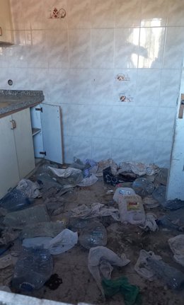 Estancia en mal estado donde ese encontraban los gallos