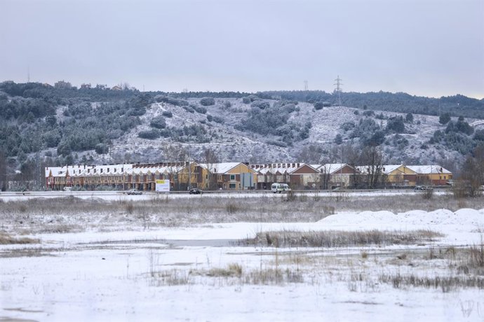 Nevasca sobre a cidade, em 23 de janeiro de 2026, em León, Castela e Leão (Espanha). O governo regional suspende as aulas em grande parte de Lugo devido à tempestade Ingrid. A província fica coberta de neve devido à tempestade Ingrid. Em zonas elevadas, a
