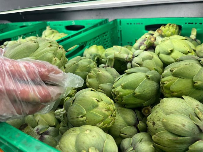 Alcachofas en el lineal de Mercadona