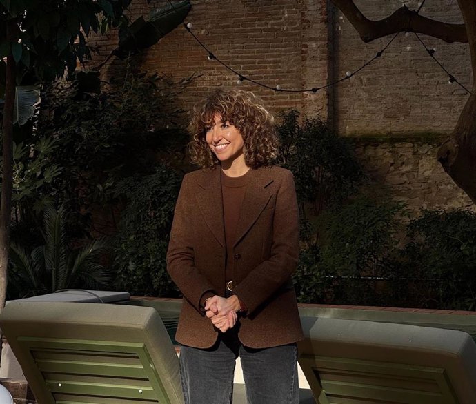 Agnès Marquès antes de la rueda de prensa del premio