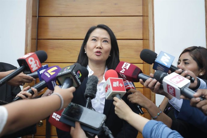 Archivo - November 29, 2023, LIMA, PERU: LIMA 29 DE NOVIEMBRE DEL 2023..DECLARACIONES A LA PRENSA DE KEIKO FUJIMORI POR  EL FALLO DE TC SOBRESU PADRE ALBERTO FUJIMORI.FOTOS BRITANIE ARROYO DUEÑAZ
