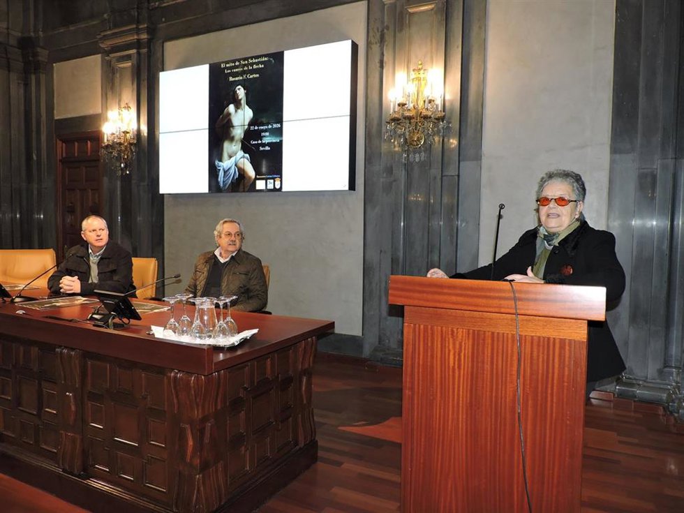Conferencia 'El mito de San Sebastián: los cauces de la flecha' impartida por Rosario F. Cartes en la Casa de la Provincia de Sevilla
