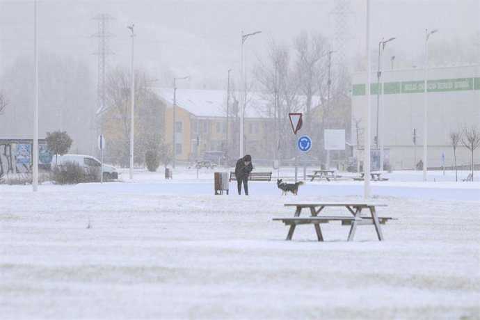 La provincia de León se cubre de nieve a causa de la borrasca 'Ingrid'.