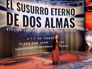 La alcaldesa de Teruel, Emma Buj, en la presentación de 'El Susurro de Los Amantes'.