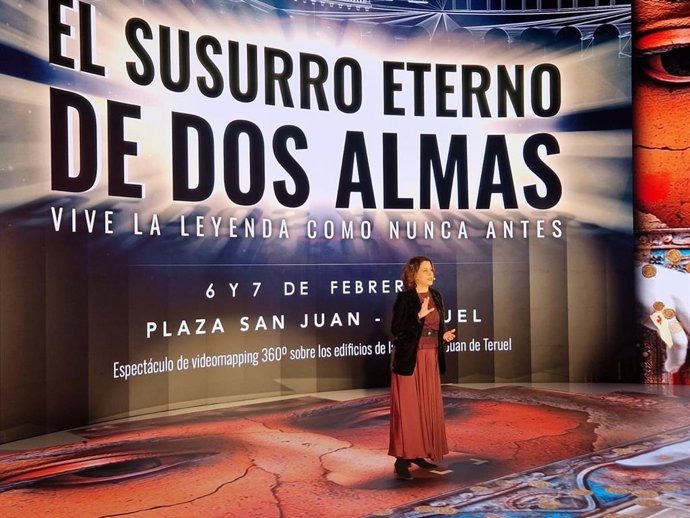 La alcaldesa de Teruel, Emma Buj, en la presentación de 'El Susurro de Los Amantes'.