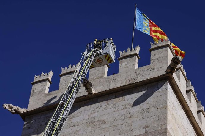 Simulacro de incendio en La Lonja