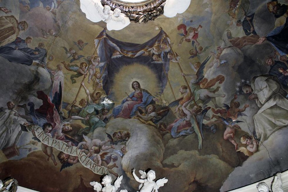 Detalle de la cúpula 'Regina Patriarcharum' de la Basílica del Pilar, de Ramón Bayeu.