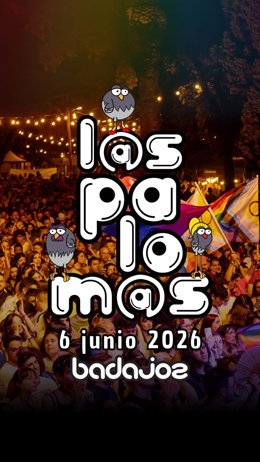 Cartel de la fiesta de Los Palomos de Badajoz 2026