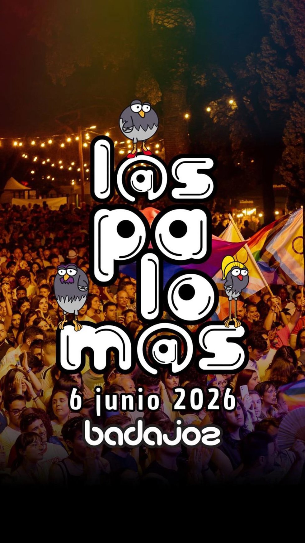 Cartel de la fiesta de Los Palomos de Badajoz 2026
