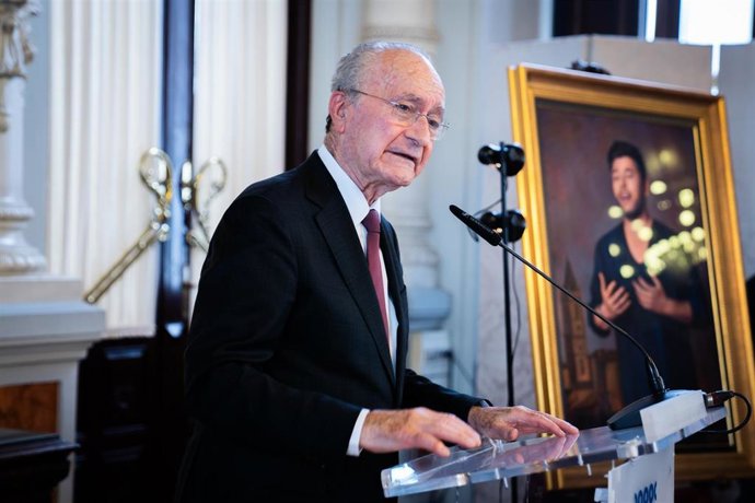 El alcalde de Málaga, Francisco de la Torre, en un acto en el Ayuntamiento.