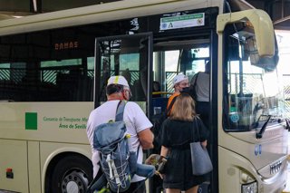 Archivo - Un autobús del Consorcio de Transporte de Sevilla como imagen de recurso.