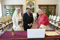 El Papa León XIV recibe en el Vaticano a los grandes duques de Luxemburgo y a sus hijos