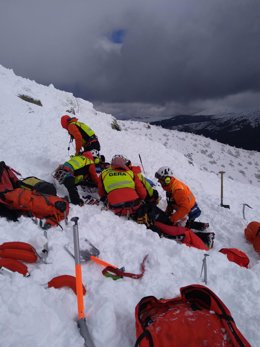 Herido un esquiador de 25 años tras ser víctima de un laud en la ladera sur de Peñalara.