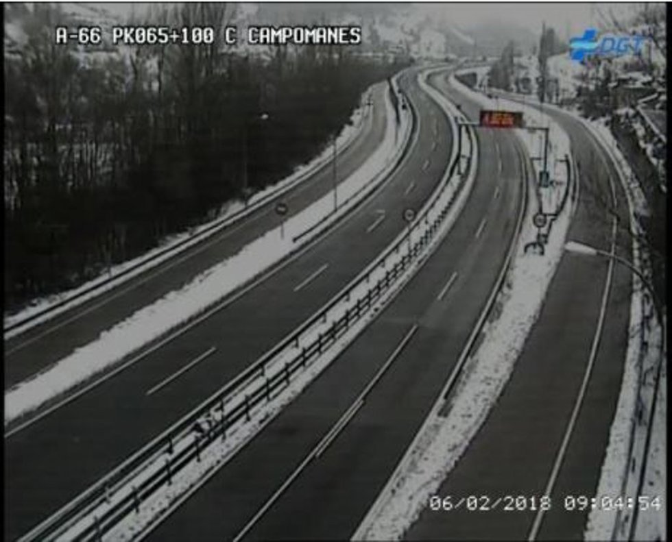 Archivo -    La Autopista del Huerna (AP-66) , en una imagen de archivo
