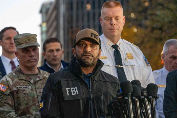 Archivo - 26 November 2025, US, Washington: FBI Director KASH PATEL listens to a question during a joint press conference after two National Guardsmen were shot near the White House. Photo: Joey Sussman/ZUMA Press Wire/dpa