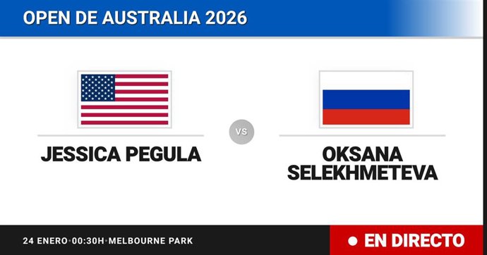 Jessica Pegula - Oksana Selekhmeteva: resumen y estadísticas del partido de Dieciseisavos de final de Australian Open WTA
