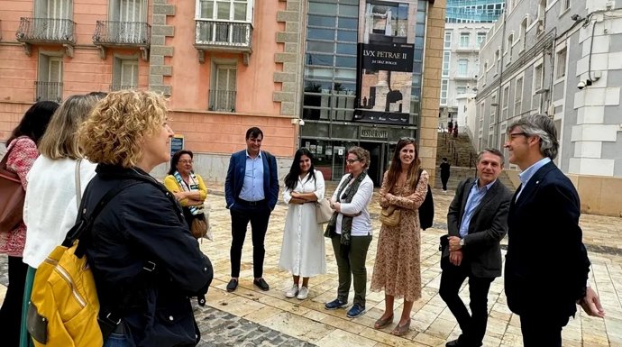 El consejero Luis Alberto Marín durante una visita a Cartagena de la Comisión de Seguimiento de los fondos Feder para conocer algunos de los proyectos de este programa operativo