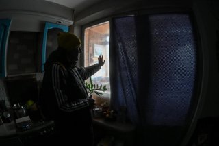 Imagen de archivo de ataques rusos contra Kiev (Ucrania)