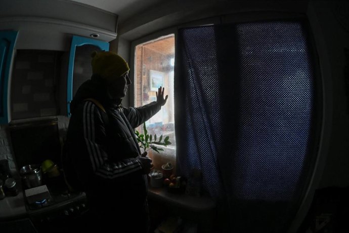 Imagen de archivo de ataques rusos contra Kiev (Ucrania)