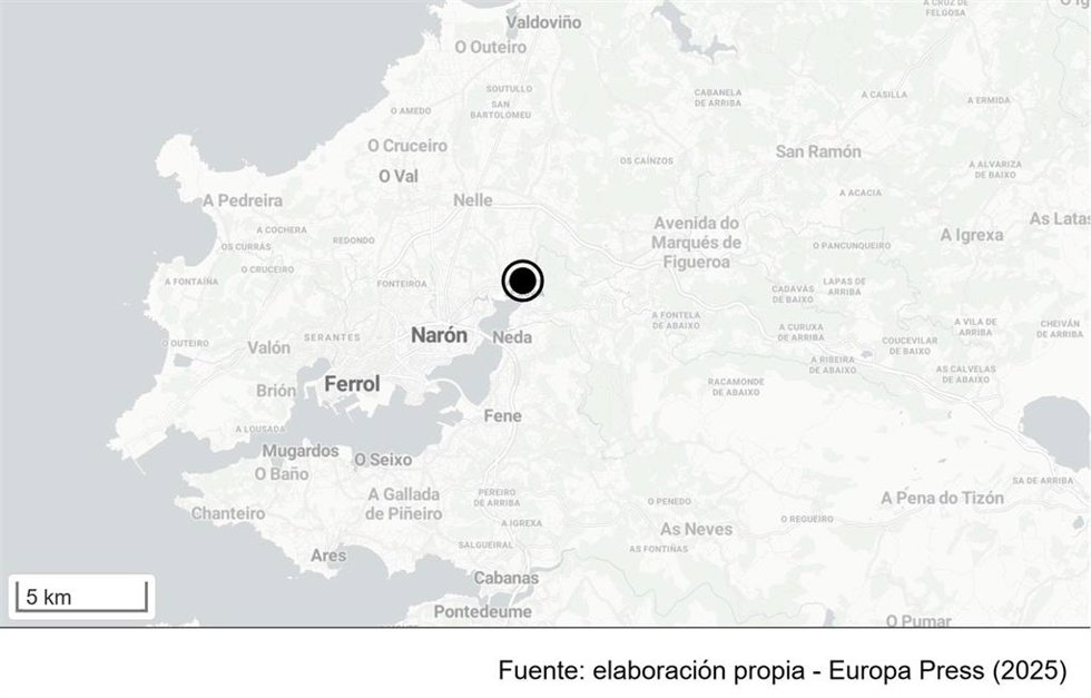 Una persona herida en un accidente que afectó a dos garajes de Narón (A Coruña), a 24 de enero de 2026.