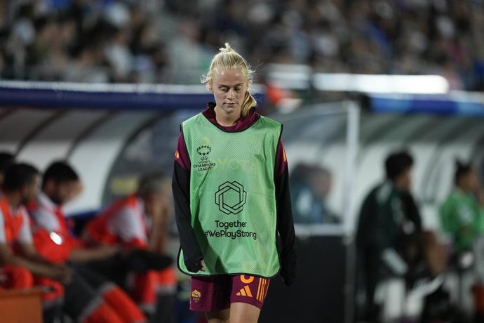 Archivo - Kathrine Moller Kühl con la AS Roma