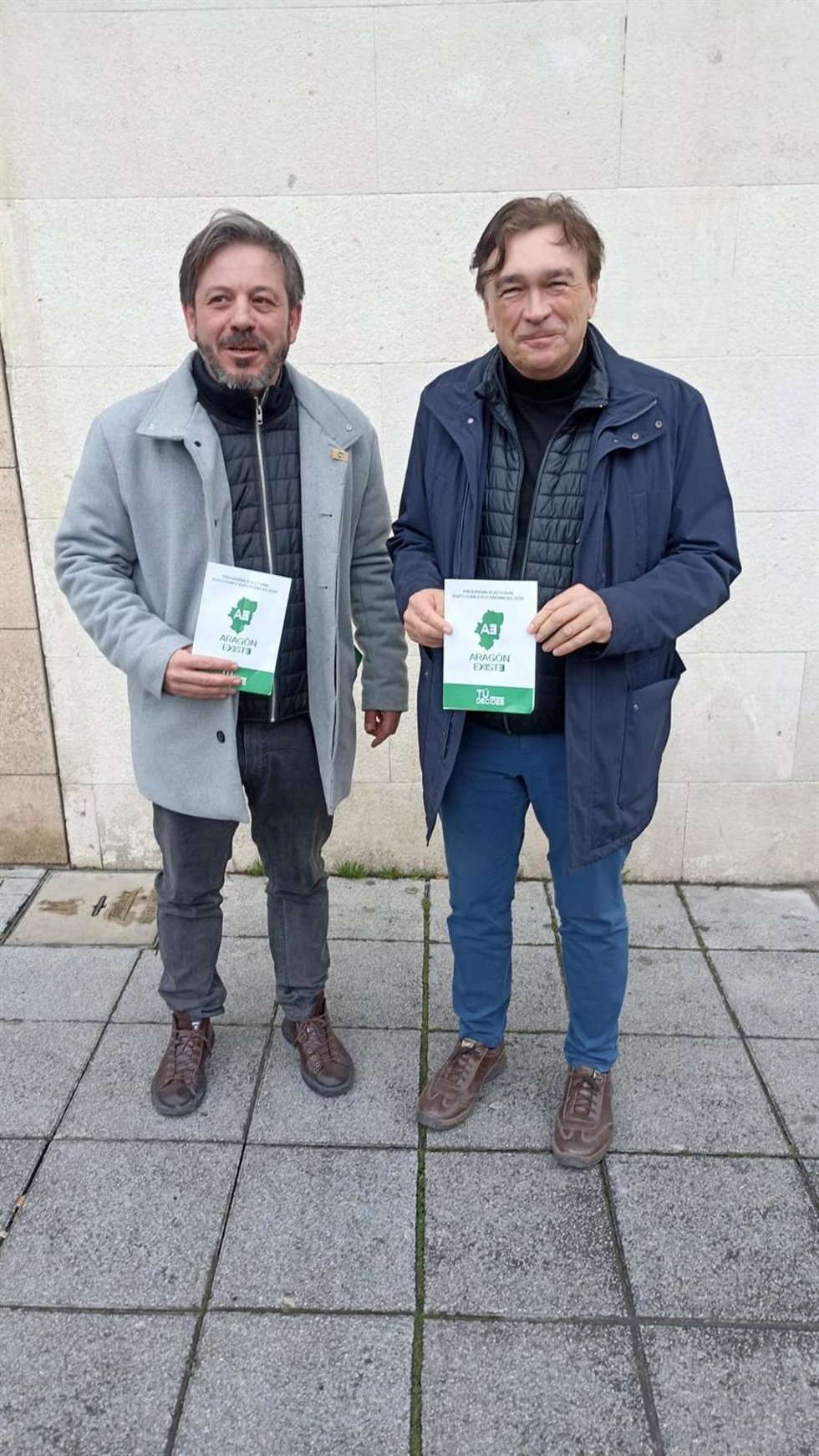 Valoero Aguayos y Tomás Guitarte este sábado en Huesca en la presentación del 'Plan Pirineos Existe '