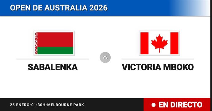 Aryna Sabalenka - Victoria Mboko: resumen y estadísticas del partido de Octavos de final de Australian Open WTA