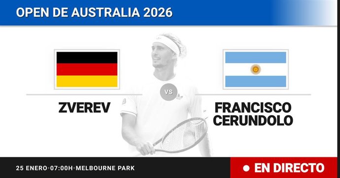 Alexander Zverev - Francisco Cerundolo: resumen y estadísticas del partido de Octavos de final de Australian Open ATP
