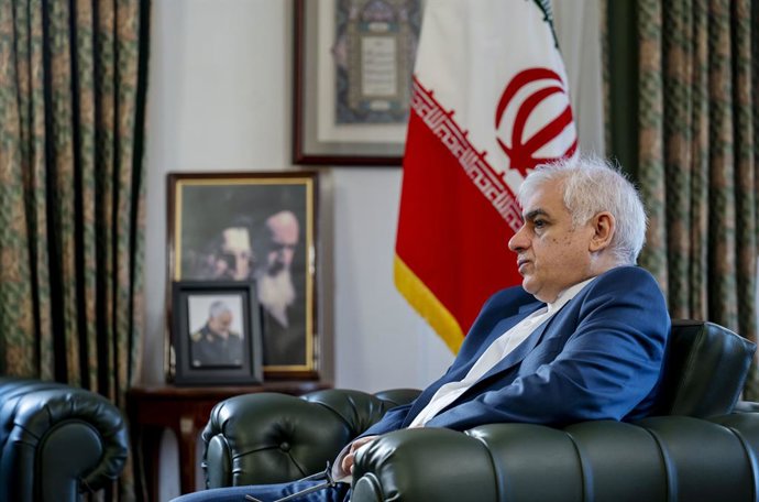 El embajador de Irán en España, Reza Zabib, en una entrevista concedida a Europa Press en Madrid.