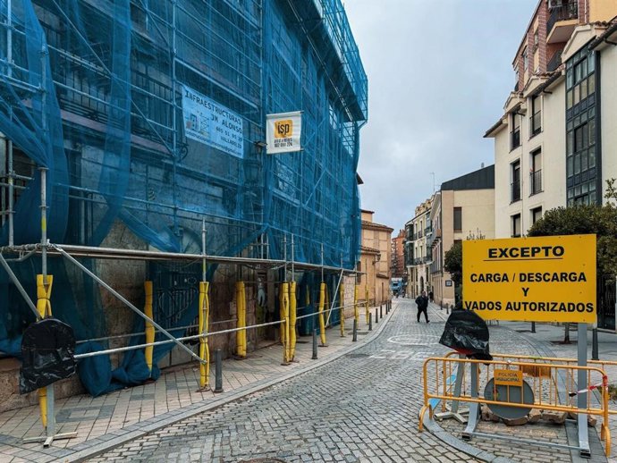 La calle San Martín de Valladolid registrará cortes de tráfico desde este lunes por obras en sendos edificios