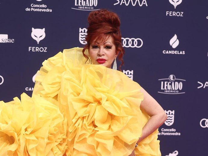 La cantante Yurena posa en la alfombra roja de los Premios Feroz 2026, en el Pazo da Cultura, a 24 de enero de 2026, en Pontevedra, Galicia (España).