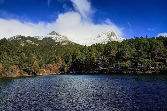 Paisaje nevado en La Barranca, en Navacerrada, 