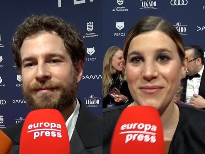 Álvaro y Ángela Cervantes en los Premios Feroz 2026.